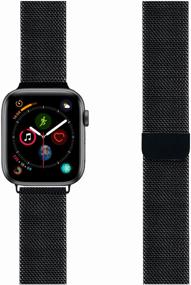 img 2 attached to 📿 Enhance your Apple Watch with Lyambda Capella Stainless Steel Strap in 42/44 mm, black