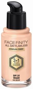 img 4 attached to 👍 Max Factor Facefinity All Day Flawless 3-in-1 Emulsion Review: 55 Beige Shade, SPF 20, 30 ml - A Comprehensive Analysis
