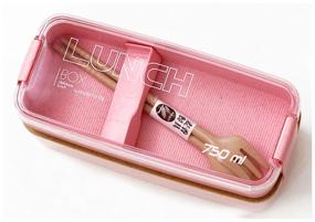 img 3 attached to Lunch box with cutlery, 750 ml, pink
