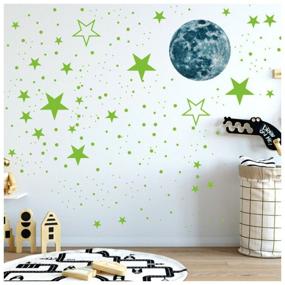 img 3 attached to Luminous ceiling stickers / fluorescent decorative stars / luminous stickers starry sky / moon and stars