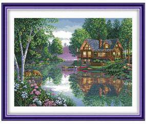 img 3 attached to Dimensions Cross stitch kit Cozy Cottage 41 x 30 cm (35183)
