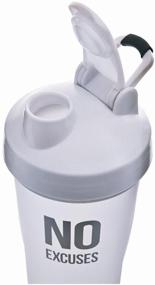 img 2 attached to Sports shaker bottle VOTTLER No excuses 500 ml white with ball and mesh