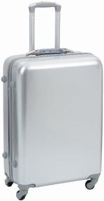 img 4 attached to Чемодан на колесах дорожный средний багаж для путешествий семейный m TEVIN размер М 64 см 62 л легкий 3.2 кг прочный поликарбонат Серебро