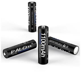 img 4 attached to Аккумуляторные батарейки типа ААА Palo 1100 mAh, 1,2 V 4 шт ( Мизинчиковые ) Ni-MH Кейс