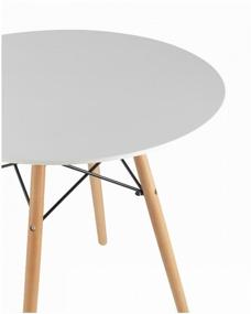 img 4 attached to 🪑 Eames DSW Stool Group: Kitchen Table Stool, 80 cm, Brown/White - Stylish and Practical!