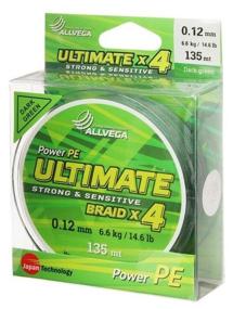 img 1 attached to Braided cord ALLVEGA ULTIMATE d=0.12 mm, 135 m, 6.6 kg, dark green, 1 pc.