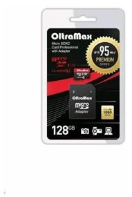 img 4 attached to MicroSD 128GB OltraMax Class 10 Premium UHS-I U3 (95 Mb/s) SD adapter