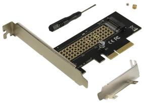 img 4 attached to ORIENT C300E, PCI-E 4x-M.2 M-key NVMe SSD Adapter, Type 2230/2242/2260/2280, Mounting Rails Included (31100)
