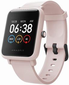 img 3 attached to 🌸 Stylish and Affordable: Amazfit Bip S Lite Smart Watch in Pink Cherry