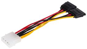 img 4 attached to Переходник/адаптер Atcom Molex 4pin - 2xSATA 15 pin (AT8605), черный