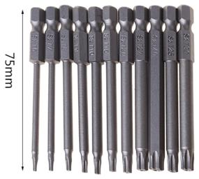 img 3 attached to 🔧 Magnetic Hex Shank TORX Bits Set (11pcs) - 75mm A-market