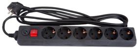 img 2 attached to Buro 600SH-3-B Surge Protector, 6 Outlet Power Strip, 3m Extension Cord, Safety Overload Protection, 10A / 2200W Rating