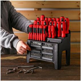 img 4 attached to Tool set DEKO 065-0607, 100 pcs, red/black