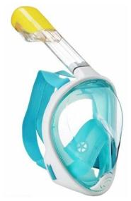 img 2 attached to Underwater snorkel mask with action camera mount, size L/XL, blue