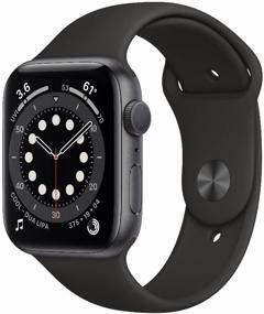 img 4 attached to Apple Watch Series 6 44mm Aluminum Case RU, space gray/black