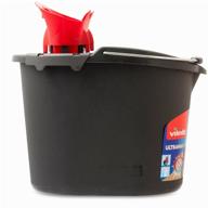 🪣 vileda 12l black bucket for ultramax and ultramax xl mop: efficient wringer included logo