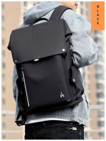 img 3 attached to Urban men's waterproof backpack for laptop 17.5", with USB port, 46x33x15 cm, black