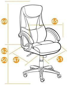 img 2 attached to Компьютерное кресло TetChair Cambridge для руководителя, обивка: искусственная кожа/текстиль, цвет: черный/светло-серый