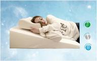 подушка клиновидная pillow wedge при болезни гэрб в комплекте с двумя наволочками на резинке из сатина с размером 80х70 логотип