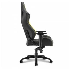 img 4 attached to Gaming chair Sharkoon SHARK ZONE GS10, upholstery: imitation leather, color: black/yellow
