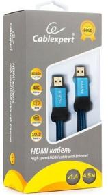 img 3 attached to Cablexpert Gold HDMI to HDMI cable (CC-G-HDMI01), 4.5 m, blue