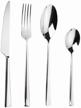taller elham cutlery set 24 pcs silver steel logo