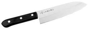 img 4 attached to 🔪 Tojiro Western Santoku Knife F-311 - 17 cm Blade: Enhance Your Culinary Skills with Precision and Versatility
