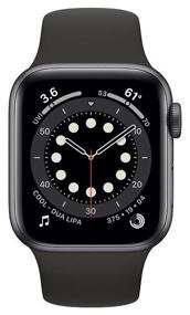 img 3 attached to 🍎 Apple Watch Series 6 40mm Aluminum Case Smartwatch, Space Gray/Black