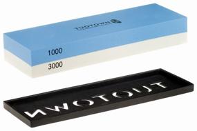 img 4 attached to Sharpening stone Tuotown water 1000/3000, white/blue