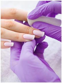 img 4 attached to Examination gloves Benovy Nitrile MultiColor textured on the fingers, 50 pairs, size: S, color: lilac, 1 pack.