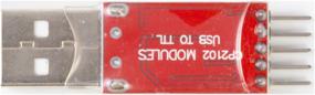 img 1 attached to Модуль преобразователь интерфейсов USB - TTL UART 5-pin GSMIN CP2102 (Красный)