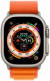 img 3 attached to 🍏 Apple Watch Ultra 49mm Titanium Case Cellular - Titanium/Orange Alpine Loop