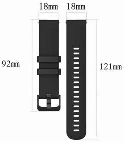 img 3 attached to Silicone Strap 22 mm for Huawei Watch 3 / 3 Pro / Samsung Amazfit Watch Etc - black