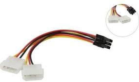 img 4 attached to Cable Atcom PCI-E 6-pin - 2 x 2-pin molex (AT6185), 0.15 m, 1 pc., black/yellow