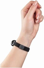 img 3 attached to 💪 Premium Metal Fitness Bracelet - Compatible with Xiaomi Mi Band 3 and 4, Milanese Loop Strap - Black