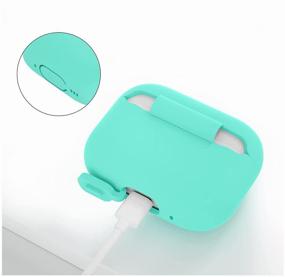 img 4 attached to Silicone Earphone Case for Apple AirPods Pro 2 (2022), Turquoise (Tiffany), Ultra Thin, 0.01cm