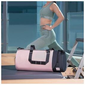 img 3 attached to Sports Waterproof Bag Urevo Multifunctional Sports Gym Bag URBHBNT2014U 52*22*22cm, Pink