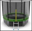 frame trampoline evo jump outside 8ft with bottom net 244x244x210 cm, green logo