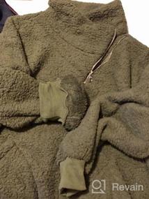 img 7 attached to Women'S Half Zip Sherpa Pullover Fleece Sweatshirt With Pockets