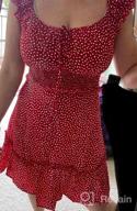 картинка 1 прикреплена к отзыву YOBECHO Women'S Summer Ruffle Sleeve Sweetheart Neckline Printing Dress Mini Dress от Mike Nix