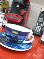 img 1 attached to Coffeezone Vincent Van Gogh Art The Starry Night Porcelain Coffee Mug (Americano 14 Oz) review by Christopher Williams