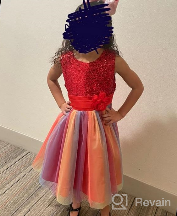 img 1 attached to 👸 Sparkling Super Fairy Flower Rainbow Princess Girls' Dresses - Magical Clothing for Playful Fashionistas review by Clare Thoms