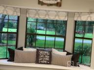 img 1 attached to Customizable Grey Geometric Fabric Roman Shades - Premium Blackout Window Blinds For Windows, Doors, French Doors, And Kitchen Windows - Washable Roman Shades review by Michael Dunn