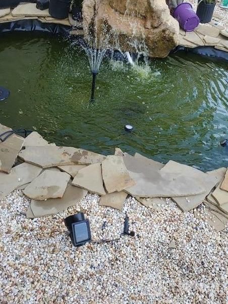 img 1 attached to Pennington Aquagarden Inpond 5 In 1 Pond & Water Pump Filter, UV Clarifier LED Spotlight And Fountain - All-In-One Solution For Clean, Clear And Beautiful Ponds Up To 200 Gallons review by Jeremy Taylor