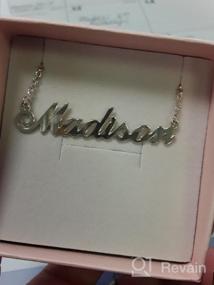 img 7 attached to MyNameNecklace Personalized Name Pendant: Sterling Silver & Gold Plated Jewelry Gift for Her