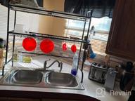 img 1 attached to 2-Tier Stainless Steel Over The Sink Dish Drying Rack W/ Utensil Holder - HOWDIA Kitchen Counter Drainer review by Victor Hurvitz