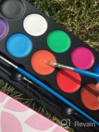 img 1 attached to Safe And Non-Toxic Maydear Pearl Face Painting Kit For Kids - Large Water-Based Paints In 12 Colors review by Sameer Hilton