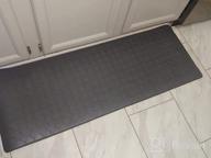 img 1 attached to 17”X47” Black Kitchen Mat - Comfort Padded Anti Fatigue Floor Mats, Waterproof Sink Runner Rug For Standing. review by Jennifer Faiva
