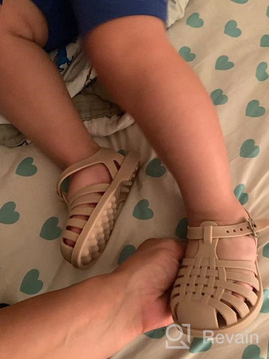 img 1 attached to Cute Copper Sandals for Toddler Girls: Stylish Flats for Little Fashionistas review by Sarah Abarca