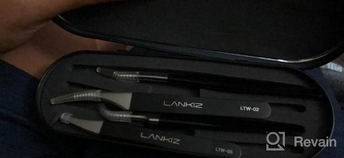 img 1 attached to Enhance Your Lash Game With LANKIZ 5-Piece Stainless Steel Eyelash Extensions Tweezers Set In Pretty Pink review by Eliot Wahl